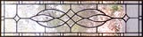 Custom leaded glass horizontal beveled transom window