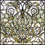 large Spokane1 custom Victorian style leaded glass window