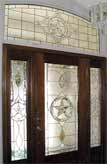 TEXSTAR E7 leaded beveled glass entry