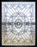 leaded glass upstairs window