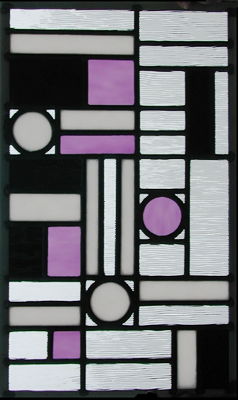 ABSTRACT27 Stained and Leaded Glass Abstract Window Custom Glass Design