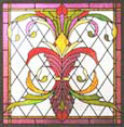 Custom donated stained and leaded glass window